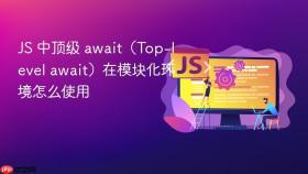 JS 中顶级 await（Top-level await）在模块化环境怎么使用