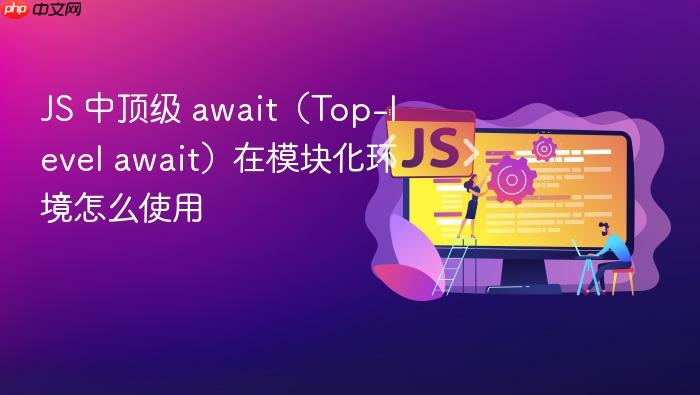 js 中顶级 await(top-level await)在模块化环境怎么使用