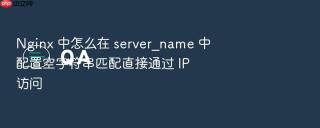 Nginx 中怎么在 server_name 中配置空字符串匹配直接通过 IP 访问