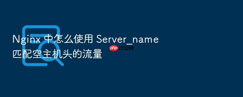 nginx 中怎么使用 server_name 匹配空主机头的流量