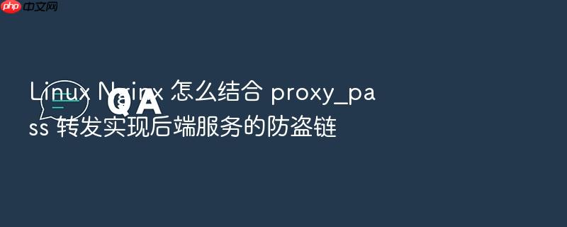 linux nginx 怎么结合 proxy_pass 转发实现后端服务的防盗链