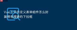 vue 3 中自定义表单组件怎么封装带有搜索的下拉框