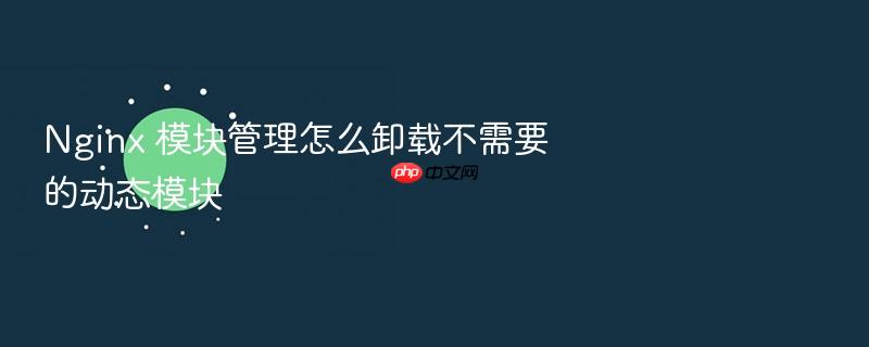 nginx 模块管理怎么卸载不需要的动态模块