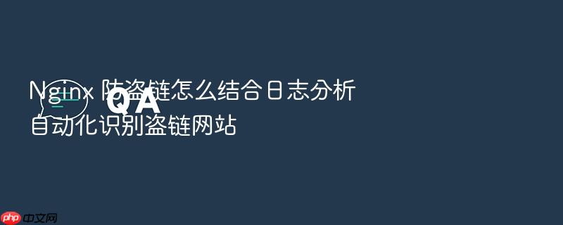 nginx 防盗链怎么结合日志分析自动化识别盗链网站