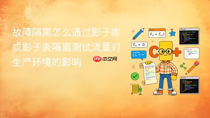 故障隔离怎么通过影子库或影子表隔离测试流量对生产环境的影响