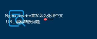 Nginx rewrite重写怎么处理中文 URL 编码转换问题