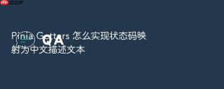 pinia getters 怎么实现状态码映射为中文描述文本