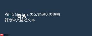 Pinia Getters 怎么实现状态码映射为中文描述文本