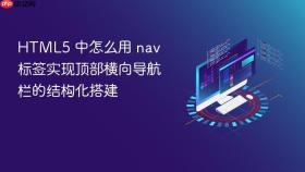 html5 中怎么用 nav 标签实现顶部横向导航栏的结构化搭建