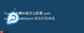 Vue 路由懒加载怎么配置 webpackChunkName 优化打包命名