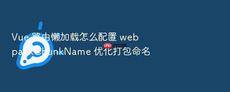 vue 路由懒加载怎么配置 webpackchunkname 优化打包命名