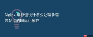 nginx 缓存键设计怎么处理多语言站点的国际化缓存