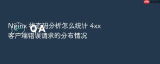 Nginx 状态码分析怎么统计 4xx 客户端错误请求的分布情况