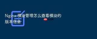 nginx 模块管理怎么查看模块的版本信息
