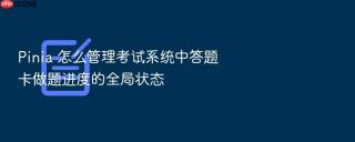 pinia 怎么管理考试系统中答题卡做题进度的全局状态