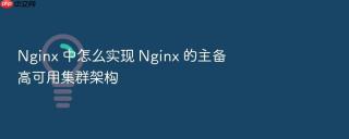 Nginx 中怎么实现 Nginx 的主备高可用集群架构