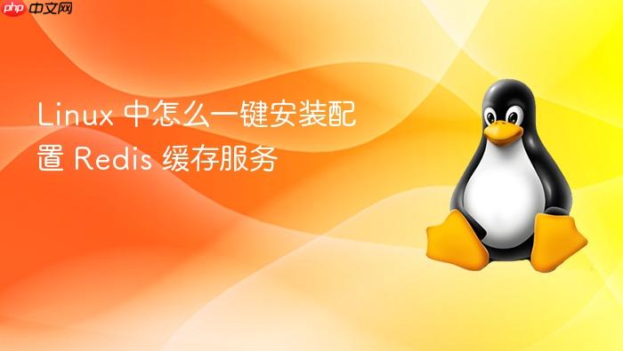 linux 中怎么一键安装配置 redis 缓存服务