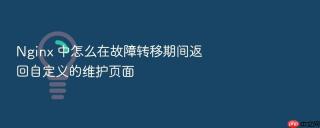 Nginx 中怎么在故障转移期间返回自定义的维护页面