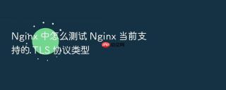 nginx 中怎么测试 nginx 当前支持的 tls 协议类型