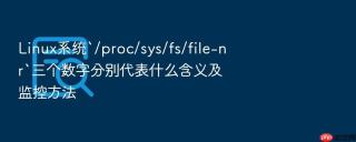 Linux系统`/proc/sys/fs/file-nr`三个数字分别代表什么含义及监控方法