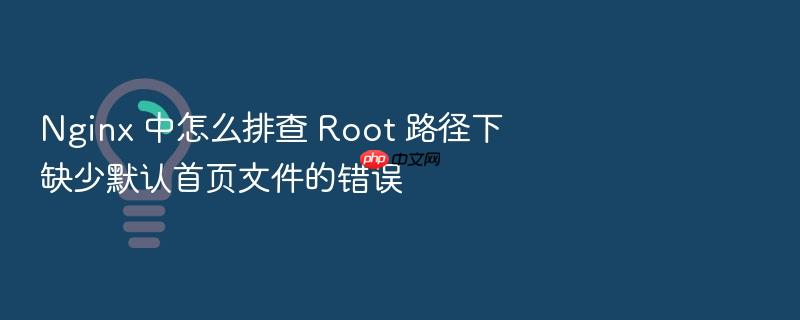nginx 中怎么排查 root 路径下缺少默认首页文件的错误