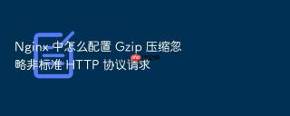 nginx 中怎么配置 gzip 压缩忽略非标准 http 协议请求