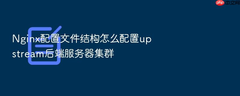 nginx配置文件结构怎么配置upstream后端服务器集群
