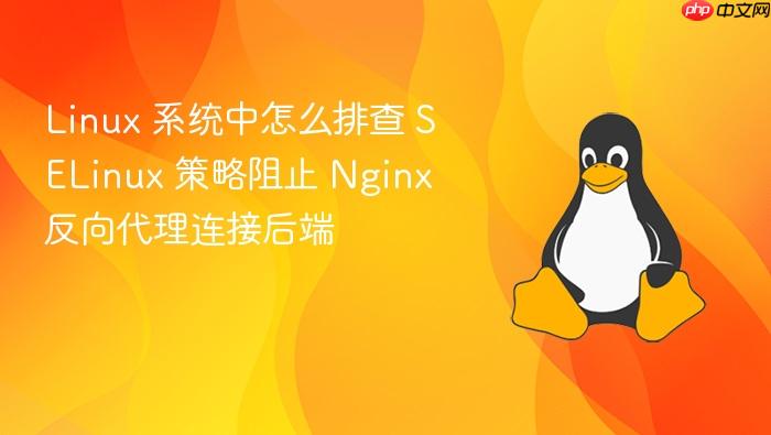 linux 系统中怎么排查 selinux 策略阻止 nginx 反向代理连接后端