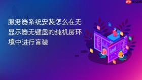 服务器系统安装怎么在无显示器无键盘的纯机房环境中进行盲装