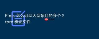 pinia 怎么组织大型项目的多个 store 模块文件