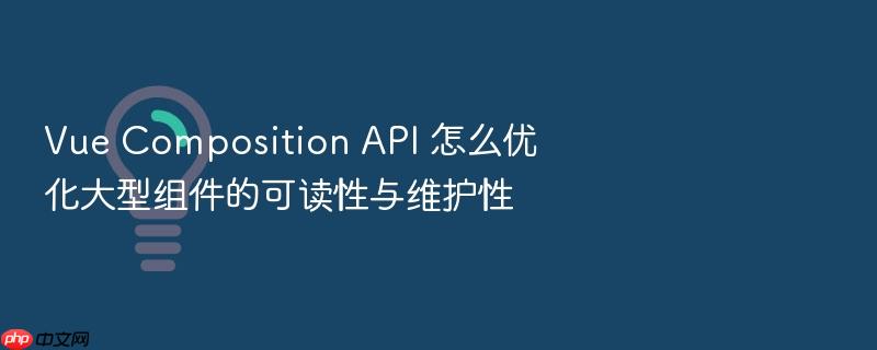 vue composition api 怎么优化大型组件的可读性与维护性