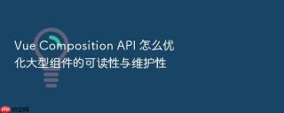 vue composition api 怎么优化大型组件的可读性与维护性