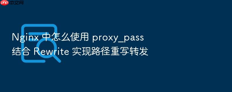 nginx 中怎么使用 proxy_pass 结合 rewrite 实现路径重写转发