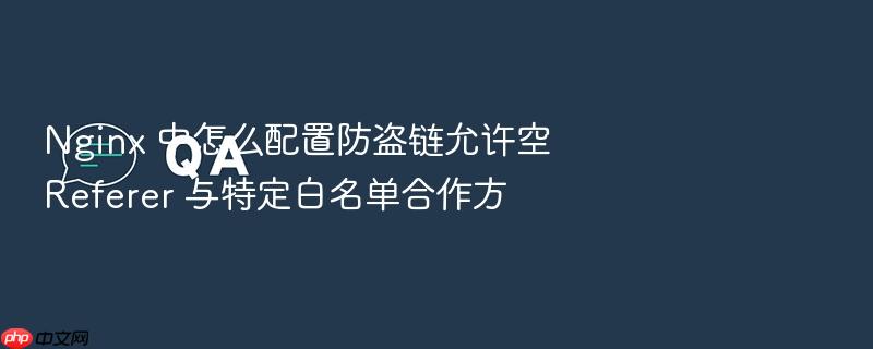 nginx 中怎么配置防盗链允许空 referer 与特定白名单合作方