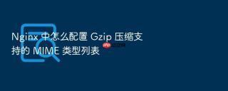 nginx 中怎么配置 gzip 压缩支持的 mime 类型列表