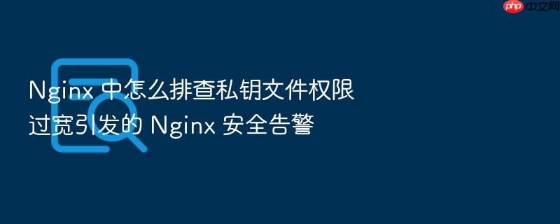 nginx 中怎么排查私钥文件权限过宽引发的 nginx 安全告警