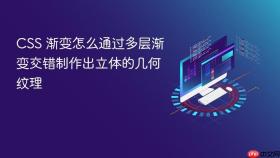 CSS 渐变怎么通过多层渐变交错制作出立体的几何纹理