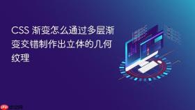 css 渐变怎么通过多层渐变交错制作出立体的几何纹理
