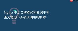 Nginx 中怎么排查加权轮询中权重为零的节点被误调用的故障