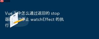 Vue 3 中怎么通过返回的 stop 函数手动停止 watchEffect 的执行