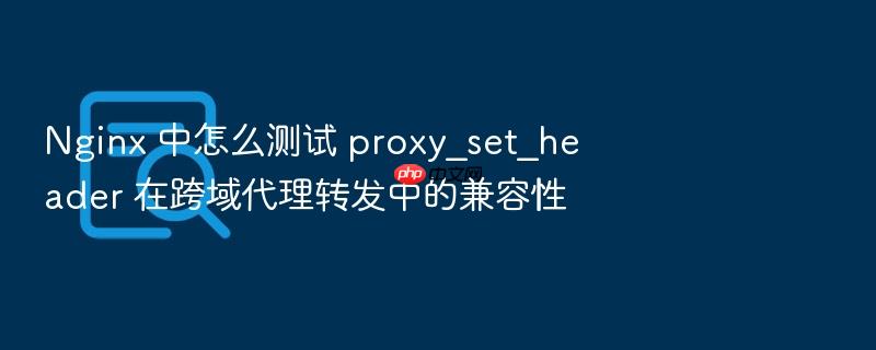 nginx 中怎么测试 proxy_set_header 在跨域代理转发中的兼容性