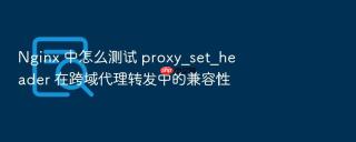 nginx 中怎么测试 proxy_set_header 在跨域代理转发中的兼容性