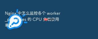 nginx 中怎么监控各个 worker_processes 的 cpu 负载使用率
