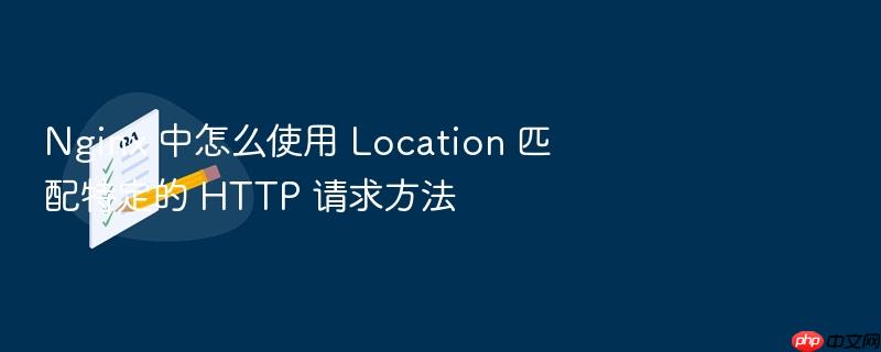 nginx 中怎么使用 location 匹配特定的 http 请求方法