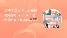 js 中怎么用 mock 模拟浏览器的 fetch api 请求避免发送真实网络请求