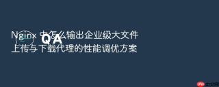 Nginx 中怎么输出企业级大文件上传与下载代理的性能调优方案