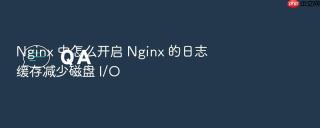 Nginx 中怎么开启 Nginx 的日志缓存减少磁盘 I/O