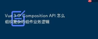 vue 3 中 composition api 怎么组织复杂的组件业务逻辑