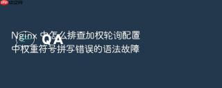 Nginx 中怎么排查加权轮询配置中权重符号拼写错误的语法故障