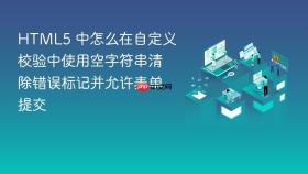 html5 中怎么在自定义校验中使用空字符串清除错误标记并允许表单提交